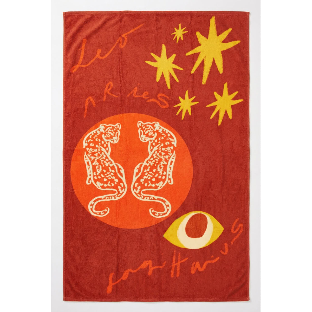 DripYin Fire Signs Yoga Towel — main product view