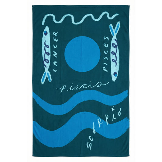 DripYin Water Signs Yoga Towel — main product view
