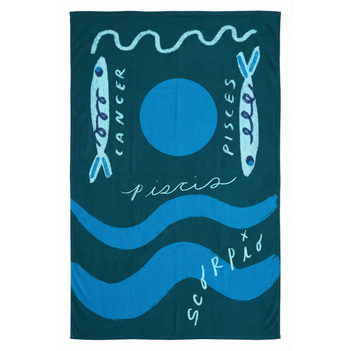DripYin Water Signs Yoga Towel — main product view